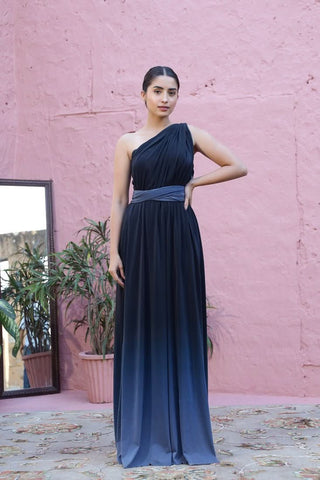 Nicole - Infinity Drape Ombre Maxi with Bustier (Final Sale) - Alter Ego India