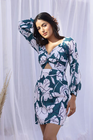 Camila- Abstract Floral Sheath Dress