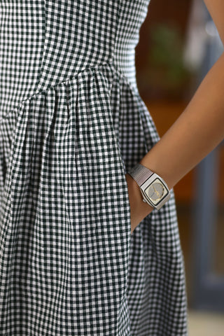 Nala- Drop-waist gingham dress