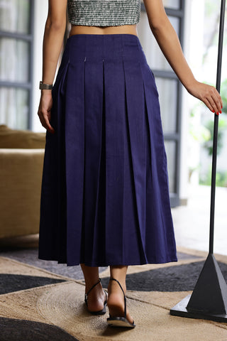 Kiara - High Waisted Inverted Pleat Skirt