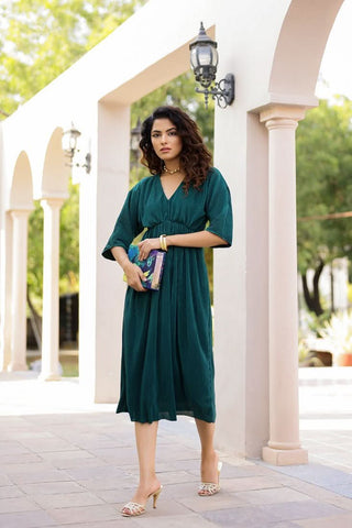 Alora - Free Flow Emerald Midi - Alter Ego India