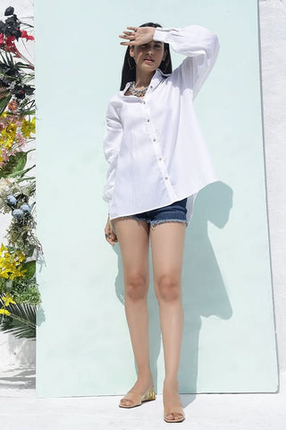 AUTUMN - Oversized White Shirt - Alter Ego India