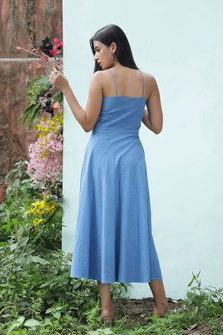 BLEU - Pretty pocket eyelid midi (Final Sale) - Alter Ego India