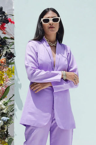 JULIA - Lavender open blazer (Final Sale) - Alter Ego India