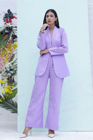 JULIA - Lavender open blazer (Final Sale) - Alter Ego India