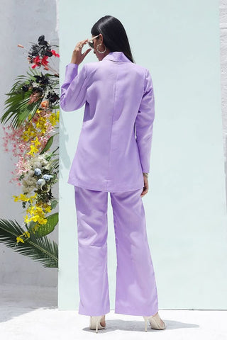 JULIA - Lavender open blazer (Final Sale) - Alter Ego India