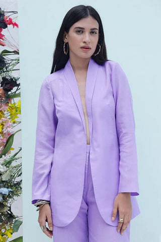 JULIA - Lavender open blazer (Final Sale) - Alter Ego India