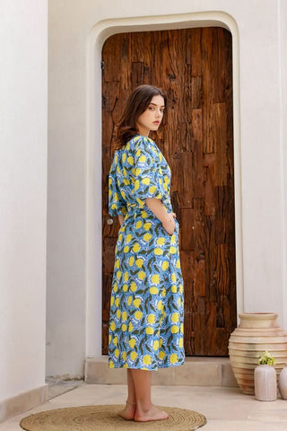 Lulu - Lemon Love Wrap Midi - Alter Ego India