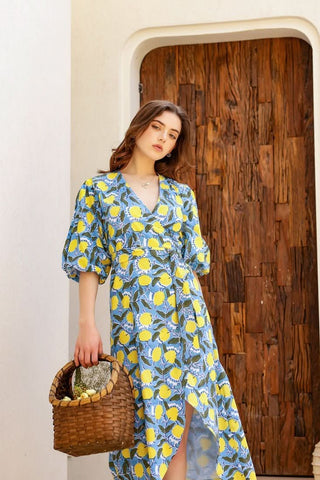 Lulu - Lemon Love Wrap Midi - Alter Ego India