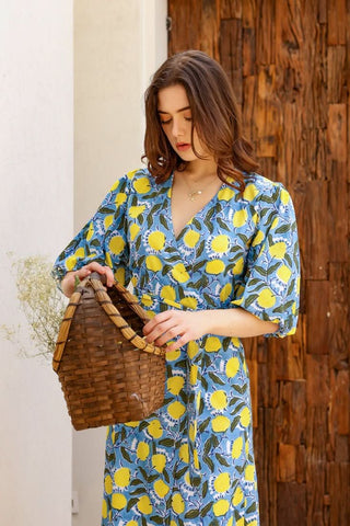 Lulu - Lemon Love Wrap Midi - Alter Ego India