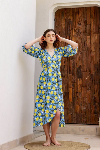 Lulu - Lemon Love Wrap Midi - Alter Ego India