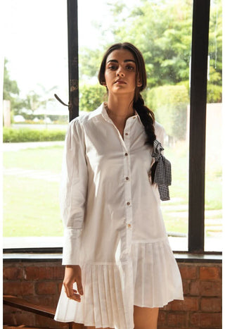 MADISON - Pleated Classic Shirt Dress - Alter Ego India