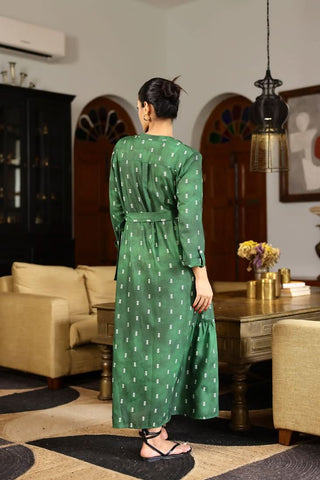 Naomi - Side Tier Mandarin Shirt Dress - Alter Ego India