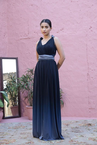 Nicole - Infinity Drape Ombre Maxi with Bustier (Final Sale) - Alter Ego India