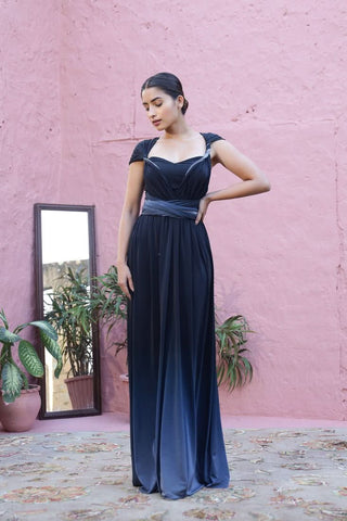 Nicole - Infinity Drape Ombre Maxi with Bustier (Final Sale) - Alter Ego India