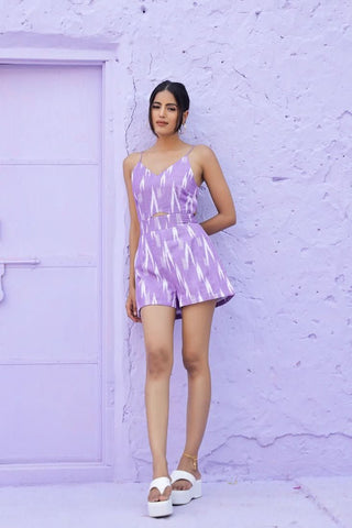 Sara - Lavender Love Playsuit (Final Sale) - Alter Ego India