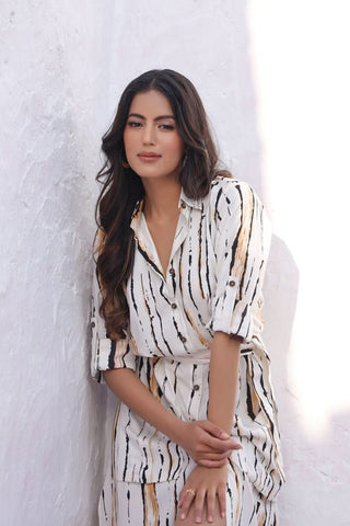 Willow - The Jungle Striped Shirt Dress (Final Sale) - Alter Ego India