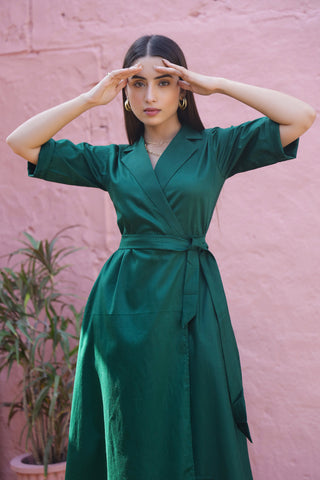 Emerald - Trench Wrap Dress (Final Sale)