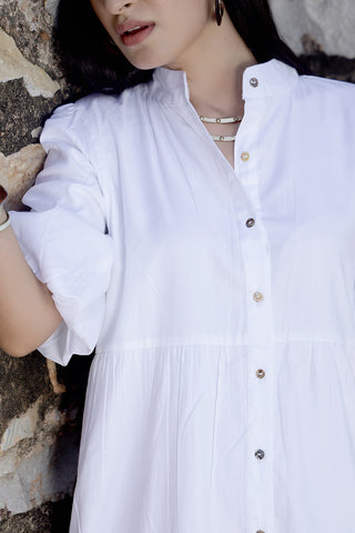 BAILEY - Mandarin Collar Shirt Dress