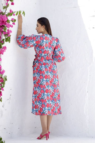 ARI - Anar print wrap dress (Final Sale)